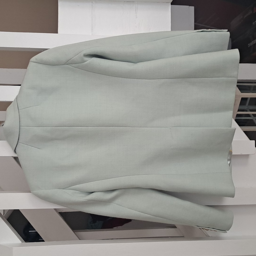 J Crew Hack-ing Beautiful Mint green 100% Wool Jacket/ Blazer. Sz4 Excellent - Picture 5 of 7